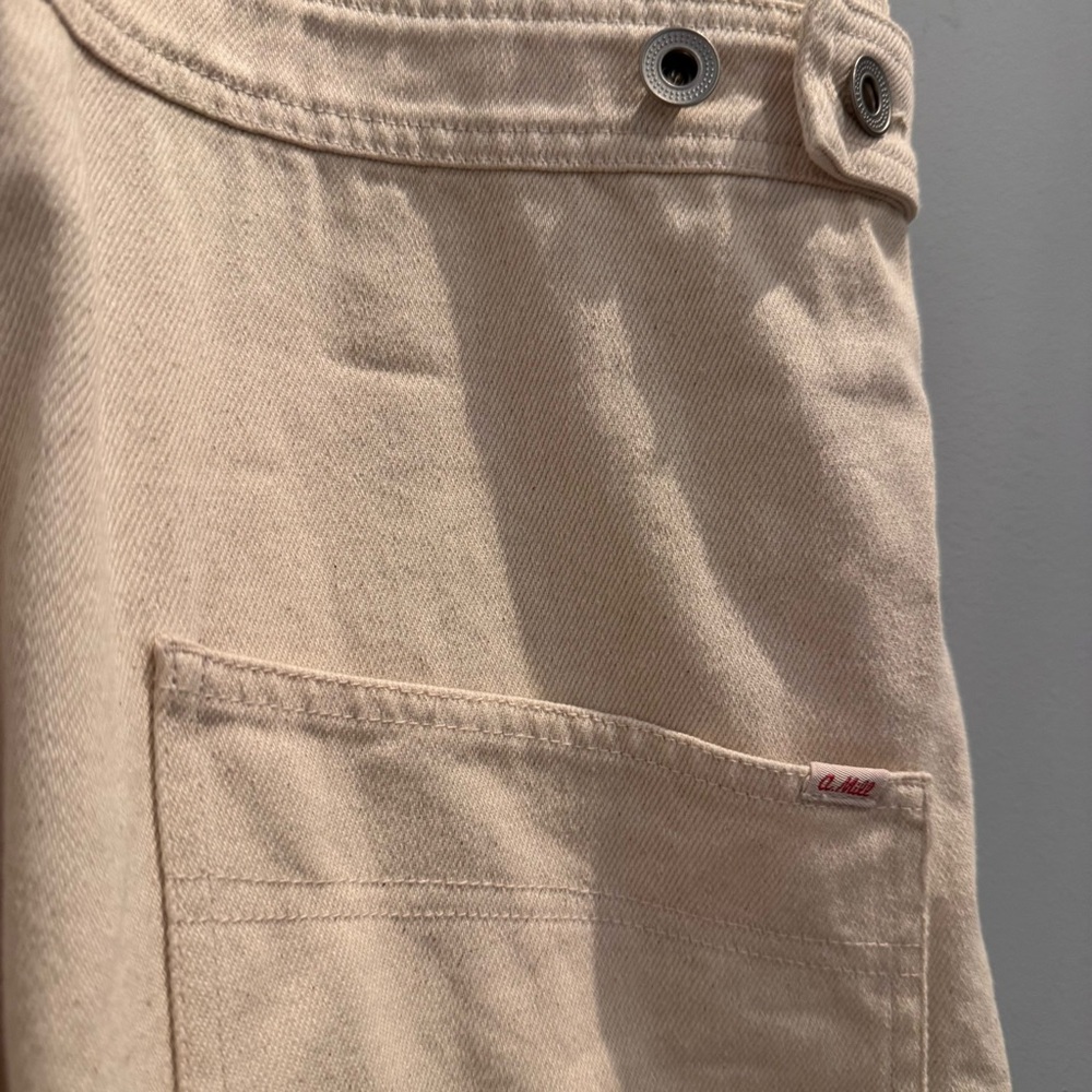NEW Alex Mill Straight Leg Overall in White Denim, Size M - Picture 10 of 11